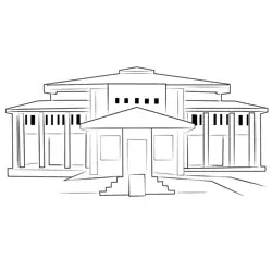 Museum 2 Free Coloring Page for Kids