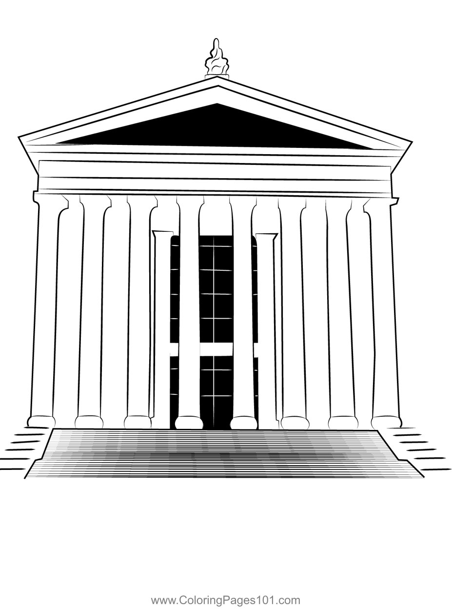 Museum 3 Coloring Page for Kids Free Museums Printable Coloring Pages