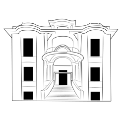 Museum Free Coloring Page for Kids