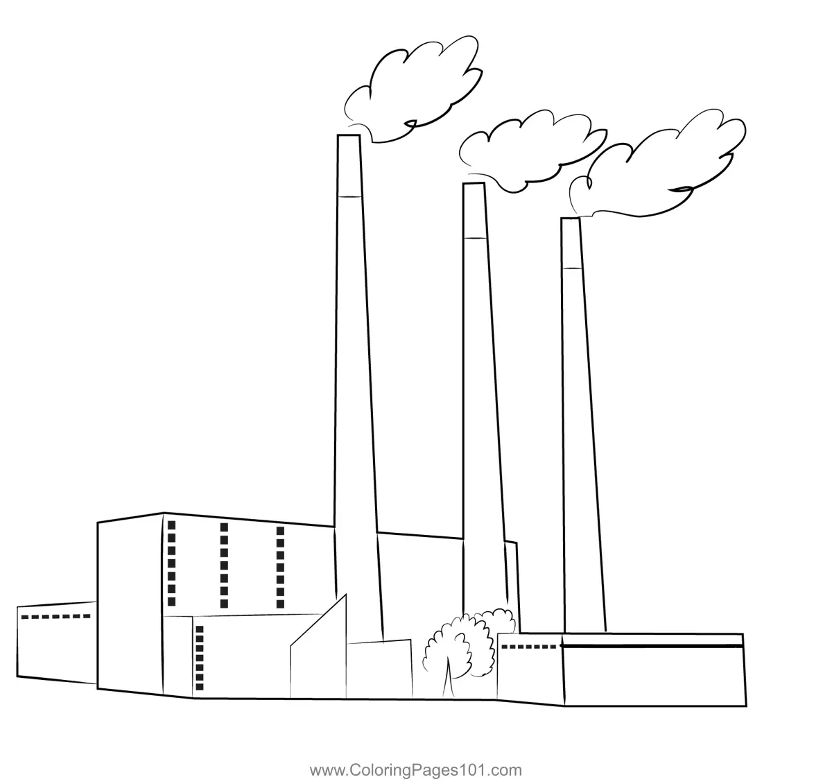 Coal Power Plant Coloring Page for Kids - Free Power Plants Printable ...