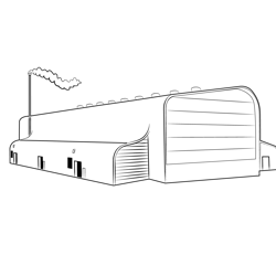 Geothermal Power Plant Free Coloring Page for Kids