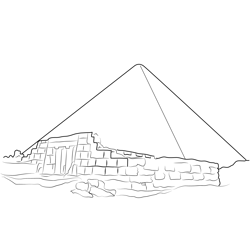 Great Pyramid Of Giza Giza Egypt Free Coloring Page for Kids