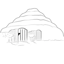 The Step Pyramid Free Coloring Page for Kids
