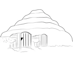 The Step Pyramid Coloring Page
