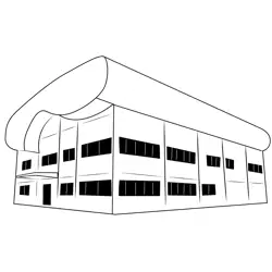 School Building Free Coloring Page for Kids