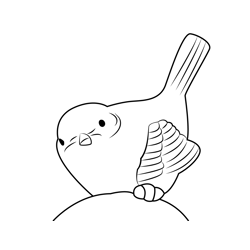 Bird Stone Sculpture Free Coloring Page for Kids