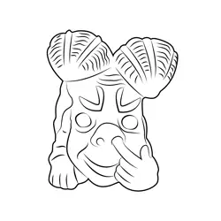 Funny Ceramic Sculpture Figure Free Coloring Page for Kids