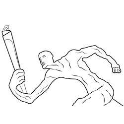 Olympic Sculpture Free Coloring Page for Kids
