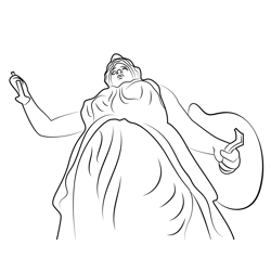Religion Sculpture Free Coloring Page for Kids