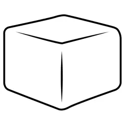 Simple Geometric Square Shape Free Coloring Page for Kids