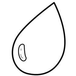 Simple Raindrop Shape Free Coloring Page for Kids