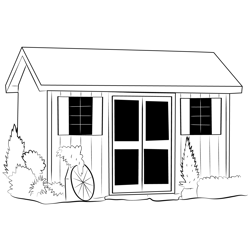 Amish Wooden Sheds Free Coloring Page for Kids