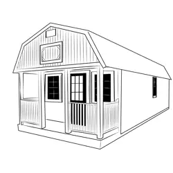 Beautiful Shed Free Coloring Page for Kids