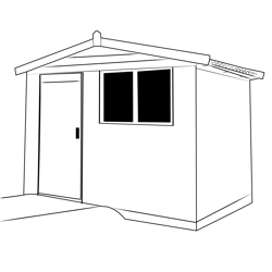 Concrete Shed Free Coloring Page for Kids