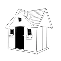 Graceful Garden Shed Free Coloring Page for Kids
