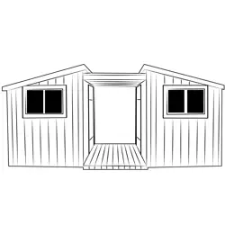 H Shed Free Coloring Page for Kids