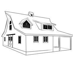 Haefliger Barn House Free Coloring Page for Kids
