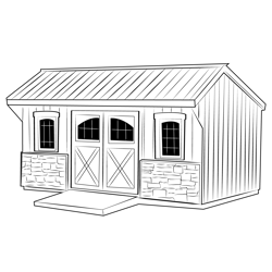 Shed 10 Free Coloring Page for Kids