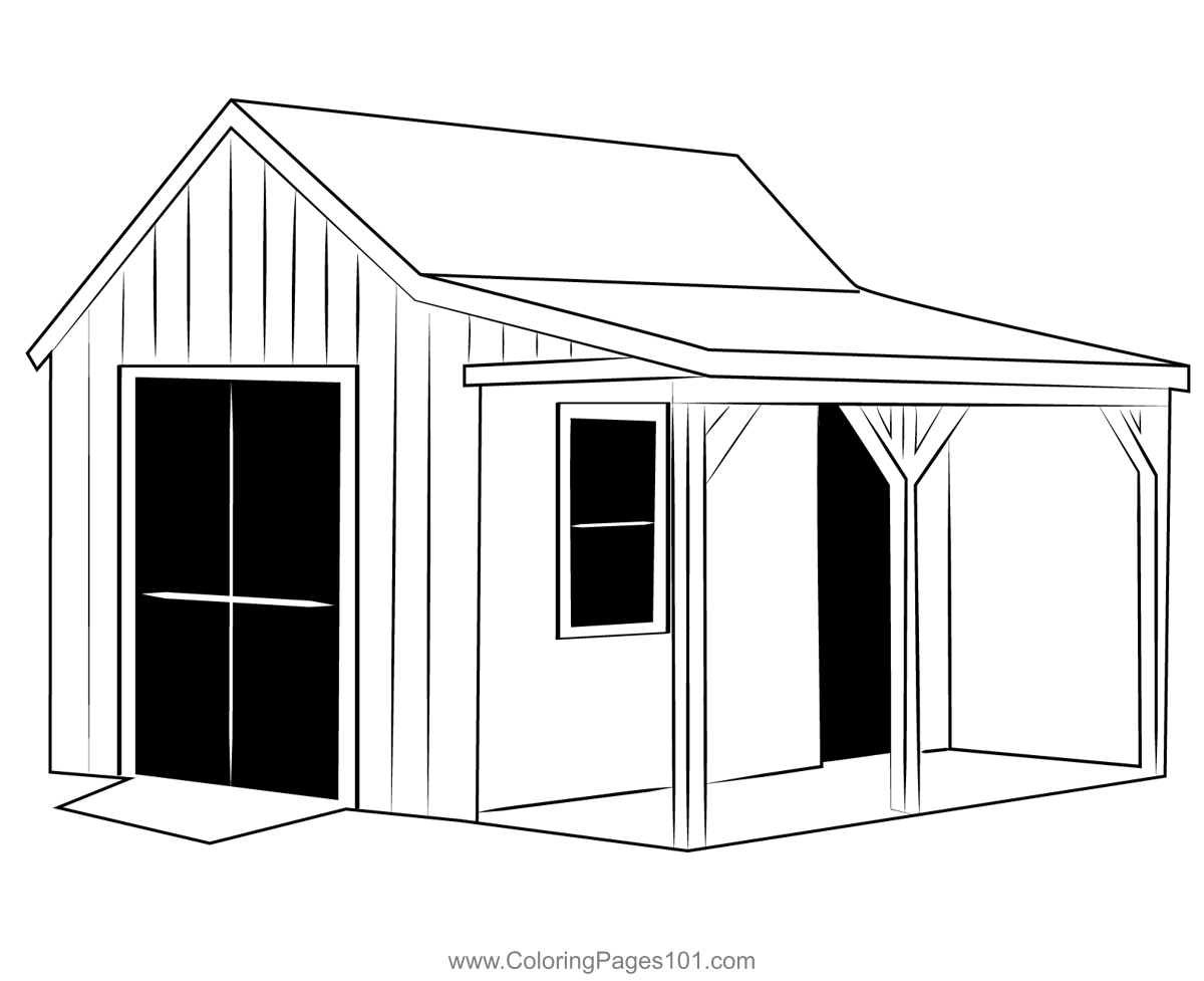Shed House Coloring Page for Kids Free Sheds Printable Coloring Pages