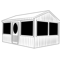 Small Storage Shed Free Coloring Page for Kids