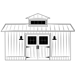 Traditional Sheds Free Coloring Page for Kids