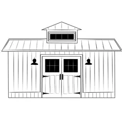 Traditional Sheds Free Coloring Page for Kids