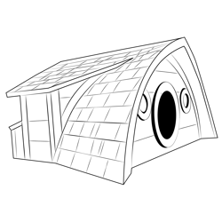 Unique Garden Shed Free Coloring Page for Kids