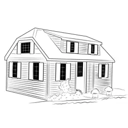 Unique Shed Free Coloring Page for Kids