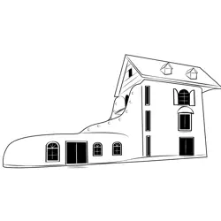 House 4 Free Coloring Page for Kids