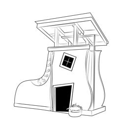 House 9 Free Coloring Page for Kids