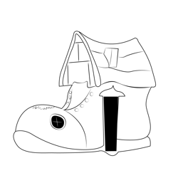 Shoe House 6 Free Coloring Page for Kids