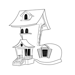 Shoe House 7 Free Coloring Page for Kids