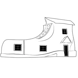 Shoe House South Africa Free Coloring Page for Kids