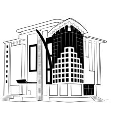 Shopping Mall 3 Free Coloring Page for Kids
