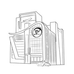 Shopping Mall 9 Free Coloring Page for Kids