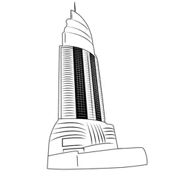 Db Dubai Mall Building Free Coloring Page for Kids