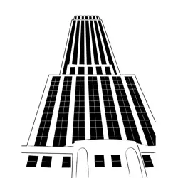 Empire State Building Free Coloring Page for Kids