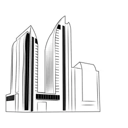 Skyscraper 15 Free Coloring Page for Kids