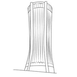Skyscraper Hotels Free Coloring Page for Kids