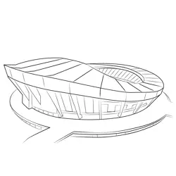 Shanghai Stadium Free Coloring Page for Kids