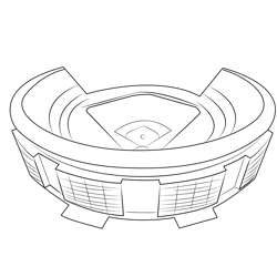 Shea Stadium Free Coloring Page for Kids