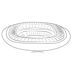 Soccer City Stadium Free Coloring Page for Kids