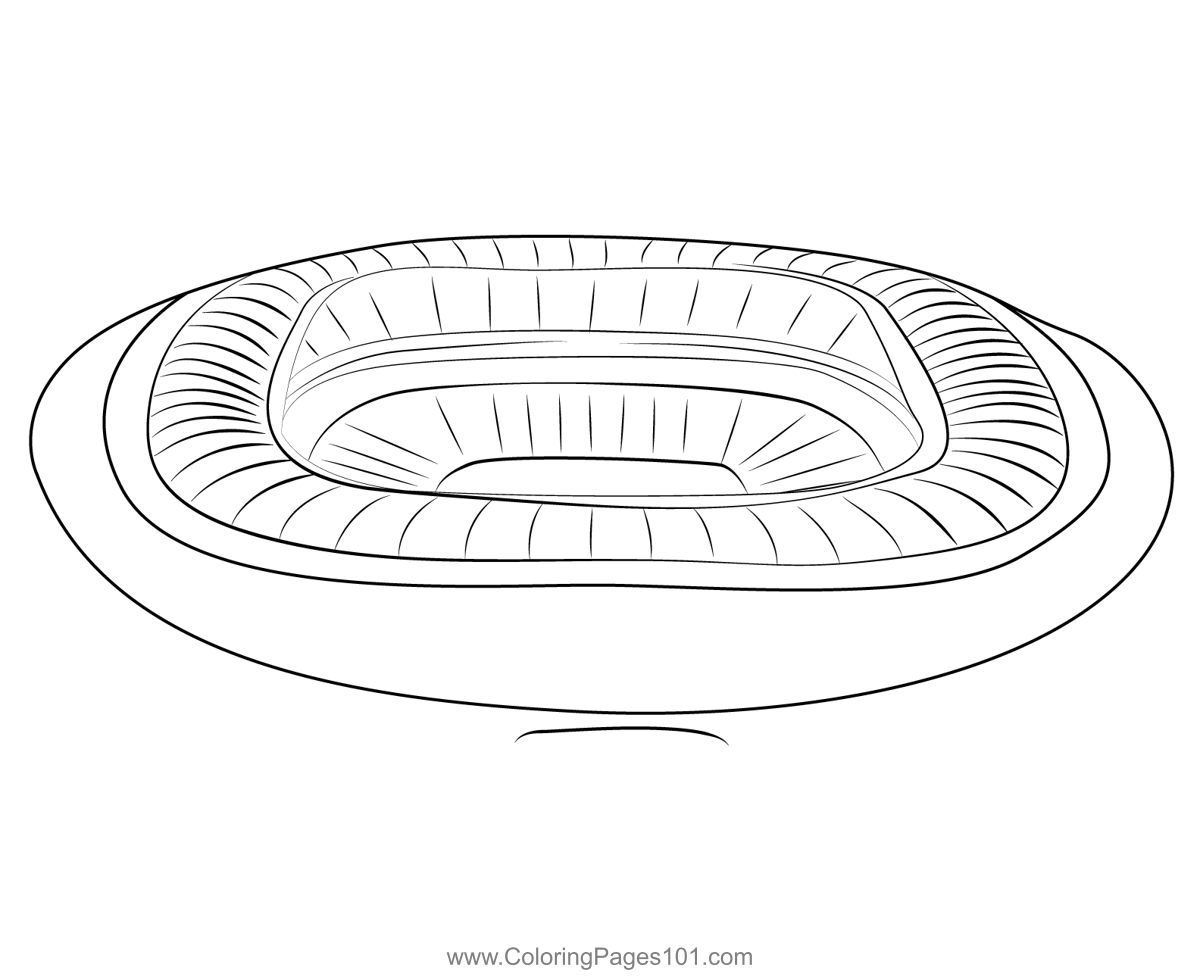 Soccer City Stadium Coloring Page for Kids - Free Stadiums Printable