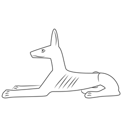 Anubis Statue Free Coloring Page for Kids