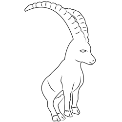 Capricorn Statue Free Coloring Page for Kids