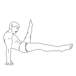 Gymnast Statue Free Coloring Page for Kids