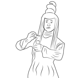 Statue Of Street Circus Free Coloring Page for Kids
