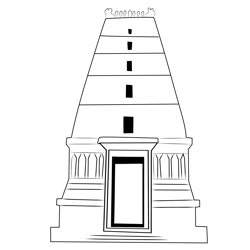 Balaji Temple Free Coloring Page for Kids