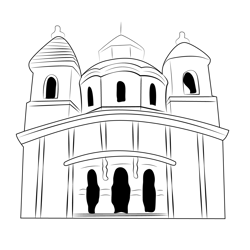 Bishnupur Temple Free Coloring Page for Kids