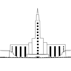 City Of Los Angeles California Temple Free Coloring Page for Kids